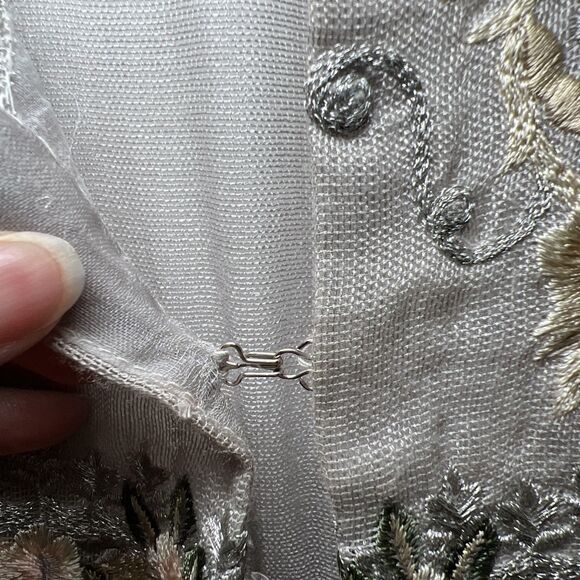 Sana Safinaz Embroidered Open Front Coat Jacket Small Fairycore Ethereal Floral - Picture 7 of 14